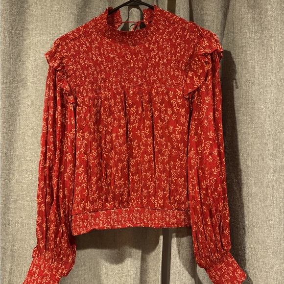 Free People flower Blouse size small - Picture 3 of 7